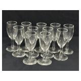 13 CORDIAL SHOT GLASS W/ STEM 4.5" tall 13 CORDIAL SHOT GLASS W/ STEM 4.5" tall