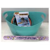 Basket with Dive Rings & Unicorn Ruler Basket with Dive Rings & Unicorn Ruler