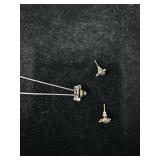 Sterling Bee Necklace & Stud Earrings Sterling Bee Necklace & Stud Earrings