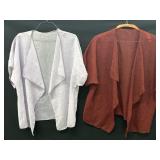 2 Linen Waterfall Open Jackets Maybe size L/XL 2 Linen Waterfall Open Jackets Maybe size L/XL