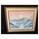 24x21 Matted & Framed Landscape Painting 24x21 Matted & Framed Landscape Painting