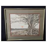 "Tropical Fig Tree" Etching by American artist "Tropical Fig Tree" Etching by American artist