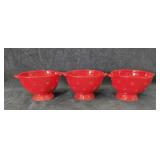(3) Earthenware Berry Strainers (3) Earthenware Berry Strainers