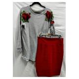 Vintage Havana Crocheted Rose Embellished Sweater Vintage Havana Crocheted Rose Embellished Sweater