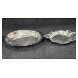 (2) Silver-plated Trays (2) Silver-plated Trays