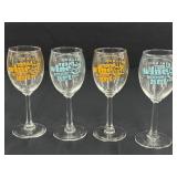 4 Texas Wine & Rogue Art Fest Wine Glasses 4 Texas Wine & Rogue Art Fest Wine Glasses