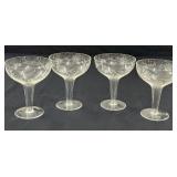 4 Princess House Heritage Pattern Champagne 4 Princess House Heritage Pattern Champagne