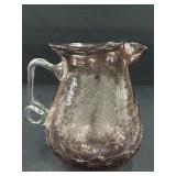 Vintage Handblown Champagne Color Crackle Art Vintage Handblown Champagne Color Crackle Art