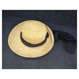 Betmar Straw Hat w/Black Scarf Betmar Straw Hat w/Black Scarf