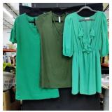 (3) Green Casual Dresses Sz Large (3) Green Casual Dresses Sz Large