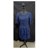 Blue Lace Mini Dress Sz 9 Blue Lace Mini Dress Sz 9