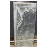 Acid-Etched Glass Panel with a Decorative Design Acid-Etched Glass Panel with a Decorative Design