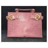 Elaine Turner Pink, Crocodile-Embossed Purse Elaine Turner Pink, Crocodile-Embossed Purse