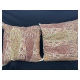 (2) Decorative Pillows 22"x22" (2) Decorative Pillows 22"x22"