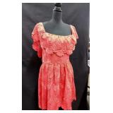 Lacy Coral Sun Dress Sz L Lacy Coral Sun Dress Sz L