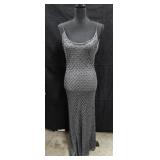 Carmen Marc Valvo Beaded Croched Formal Dress Sz M Carmen Marc Valvo Beaded Croched Formal Dress Sz M