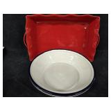 Red World Mkt Casserole Dish & Large Bowl Red World Mkt Casserole Dish & Large Bowl
