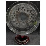 Platter & Thick Glass Heart Platter & Thick Glass Heart