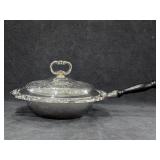Vintage Ornate Silver-plated Chafing Dish with a Vintage Ornate Silver-plated Chafing Dish with a