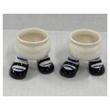 Pair of Carlton Ware, Walking Ware Black Shoes Pair of Carlton Ware, Walking Ware Black Shoes