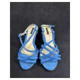 Forever 21 Blue Strappy Heels Sz 7.5 Forever 21 Blue Strappy Heels Sz 7.5