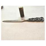 Vtg Metal Letter Opener + Old Personalized Lighter