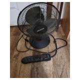 Oscillating fan and power strip