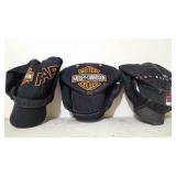 (3) Harley Davidson Caps