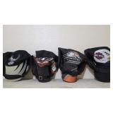 (4) Harley-Davidson Caps