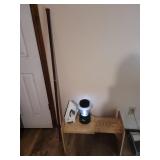 Shower Curtain, Adjustable Bench, Lantern and Iron