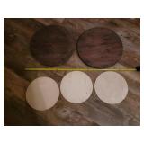 (5) Round Pieces of Wood