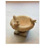 Hand Carved Italian Bird Bath Alabaster Marble
