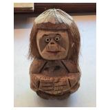 Carved Coconut Monkey