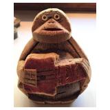 6.5" Carved Coconut Wooden Head w/Guitar