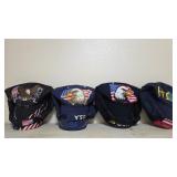 (4) Patriotic Caps