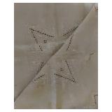 VTG White Embroidered Table Cloth