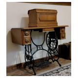 Antique Domestic Treadle Sewing Machine
