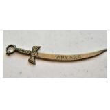Vtg Mini Brass Letter Opener