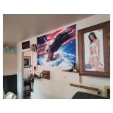 American Eagle Flag, (3) Posters, Hard Helmet