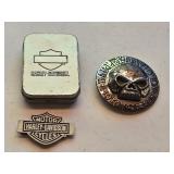 Harley Davidson Money Clip, Belt Buckle & Tin Box