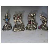 (4) CCI Pewter Mini Fantasy Figurines