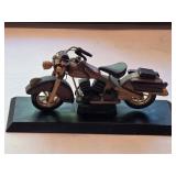 Wooden Motorcycle on Stand