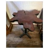 Wooden Table Top w/Metal Base