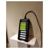 POWEROWL 8 Bay Smart Battery Charger & Extra