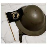 British Army WW2 Military Helmet and Small