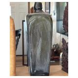 Antique Dutch Olive Green Gin Bottle 11" Tall