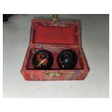 Vtg Dacige Chinese Musical Blue Baoding Balls R