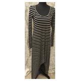 Bcbgmaxazria Striped Hi Low Dress Sz MD