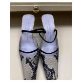 Sz: 8 Martinez Valero Python-embossed Leather