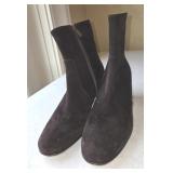 Sz 7.5 Vero Cuoio Brown Suede Half Boots